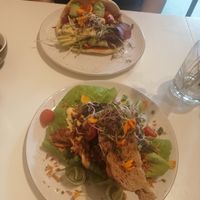 Asian tempeh sandwich and vegan kebab at Kek in Delft