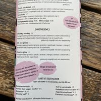 Dutch menu  at Kek in Delft