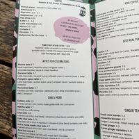English menu  at Kek in Delft