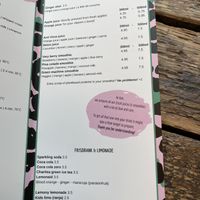 English menu  at Kek in Delft
