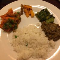 Delicious things from daal bhaat that work very well together at The Everest Kitchen in Lake Forest Park