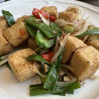 Pan fried tofu 2023 version   at Rakuu in Spring
