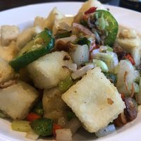 Pan-fried Tofu at Rakuu in Spring