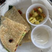 Sun-dried Tomato Quesadilla  at Shayna B's By The Sea in Westbrook