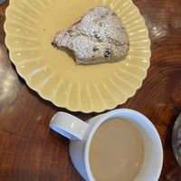 Scone and coffee   at Shayna B's By The Sea in Westbrook