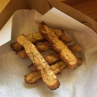 GF, oil free, vegan biscotti  at Shayna B's By The Sea in Westbrook