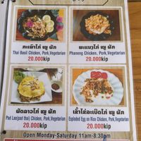 Menu 3  at Phonheuang Cafe in Luang Prabang