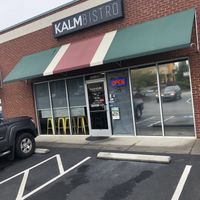 Front entrance at Kalm Bistro in Gray