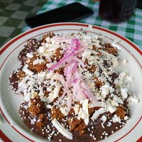 Enfrijoladas at Boris Vegan Club in Mexico City