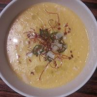 Thai corn soup at Monkeys in Budapest