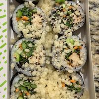 Custom roll with tofu and veggies and tempura topping   at Fusian in Columbus