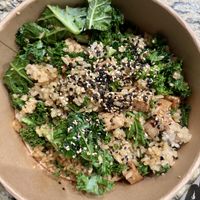 Custom salad with kale and tofu  at Fusian in Columbus