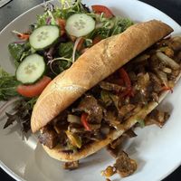 Philly cheesesteak!!!  at The Vegan Nest in Clinton