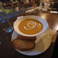 Creamy tomato bisque at Beelman's in Los Angeles