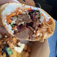 Close up of the Viet Nom Nom Wrap! 🌯😋😋  at Beelman's in Los Angeles