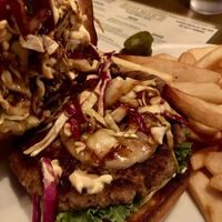 The burger had pineapple!   at Beelman's in Los Angeles