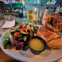 Viet Nom Nom, of course you can get fries or tots instead of the salad! at Beelman's in Los Angeles