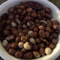 Beer nuts w chili  at Beelman's in Los Angeles