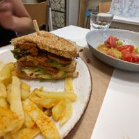 Seitan Club, Greek Me salad at Peas in Athens