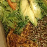 Tempeh teriyaki salad at Peas in Athens