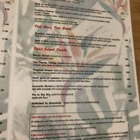 Menu  at Peas in Athens