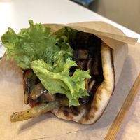 Vegan Mushroom Souvlaki  at Peas in Athens