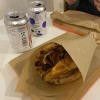 With Kombucha drinks (relatively expensive)   at Peas in Athens