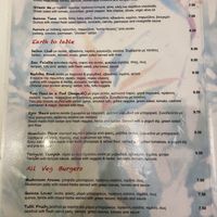 Menu  at Peas in Athens