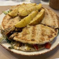 Skepasti (kind of like a quesadilla but with thick pitas)  at Peas in Athens