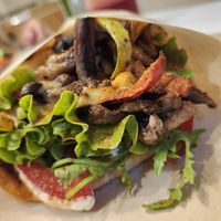 Mushroom gyros at Peas in Athens