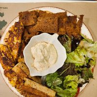 Zen platter (tofu, seitan and tempeh) at Peas in Athens