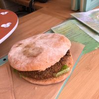 Quinoa lentils burger  at Peas in Athens