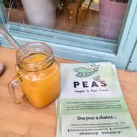 The freshest orange juice ever at Peas in Athens