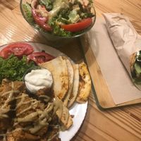 Platter and gyros  at Peas in Athens