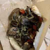 Mushroom gyros at Peas in Athens