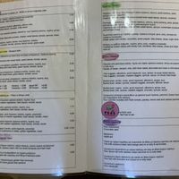 Menu at Peas in Athens