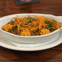 Lentil Mushroom Shepherds Pie. $15 as of 3/23  at Merchants Pub and Plate in Lawrence