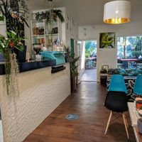 Outdoor and indoor seating at Nature Cafe/Bar in Frankston