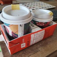 Repourposed milk carton, oh my heart. Take my money at Nature Cafe/Bar in Frankston