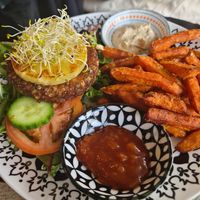 Burger at Nature Cafe/Bar in Frankston