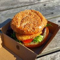 Breakfast burger at Nature Cafe/Bar in Frankston