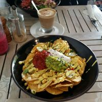 holla nachos and falafel bowl at Nature Cafe/Bar in Frankston
