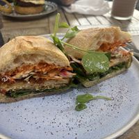 Chickn schnitty sandwhich   at Nature Cafe/Bar in Frankston