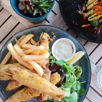 Banana Blossom Fish and Chips at Nature Cafe/Bar in Frankston
