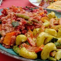 Salads of the day:
Barley & roast veg + pesto pasta at Nature Cafe/Bar in Frankston