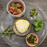 Vegan set menu. The miso arrived afterwards!   at Washoku Dining Taku in Nara
