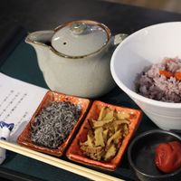 Rice soaked with tea  at Washoku Dining Taku in Nara