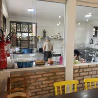 Beautiful, clean kitchen  at Shiva Cozinha Vegana in Florianopolis