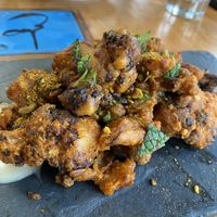 Fried mushroom app- must try!  at Boulder Dushanbe Teahouse in Boulder