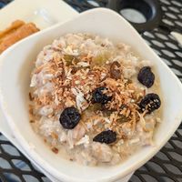 Vegan rice pudding dessert at Boulder Dushanbe Teahouse in Boulder